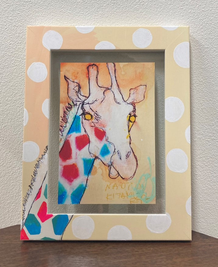 sold※【北村直登】オリジナルペイントフレーム キリン ドット – MSQUARE