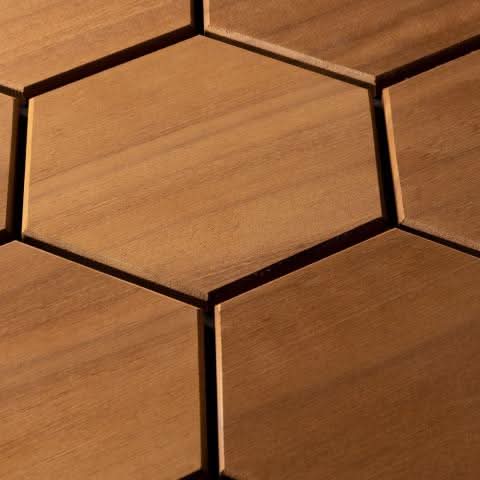 EmotionWood Promenade XL Thermo-Abachi Sauna Wall Panel