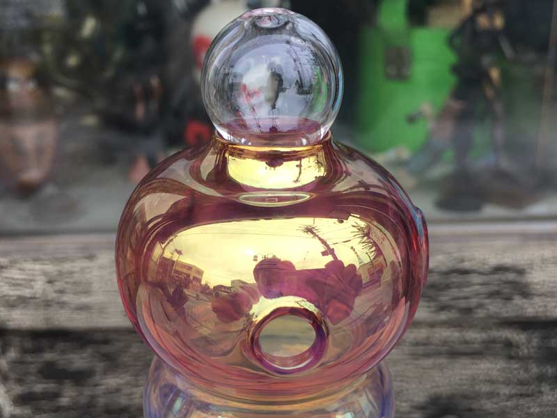 新品 Send Up Art Glass Incense Holder、Case/センドアップアート