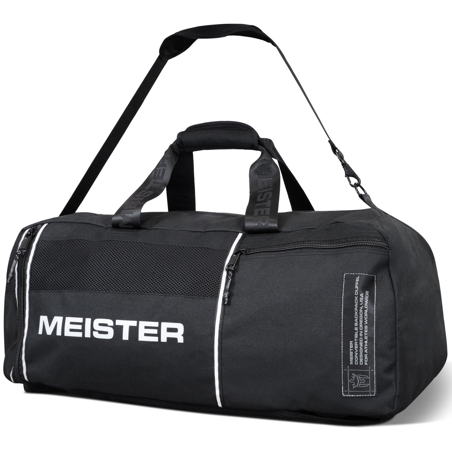 Meister Vented Convertible Backpack Duffel Bag - V2.0 Black | Meister