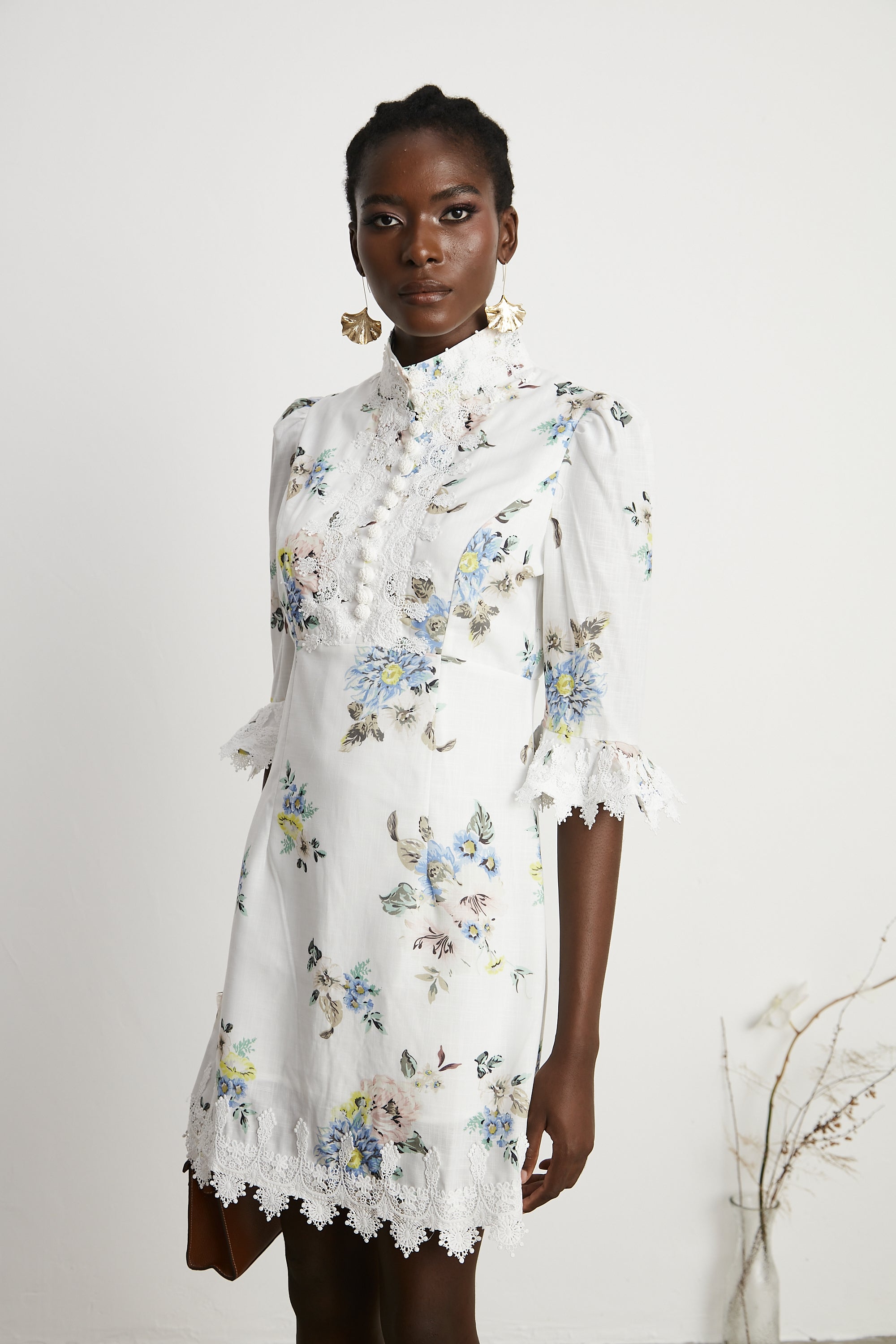 herlipto Lace Trimmed Floral Dress 限定Lace Trimmed Floral Dress