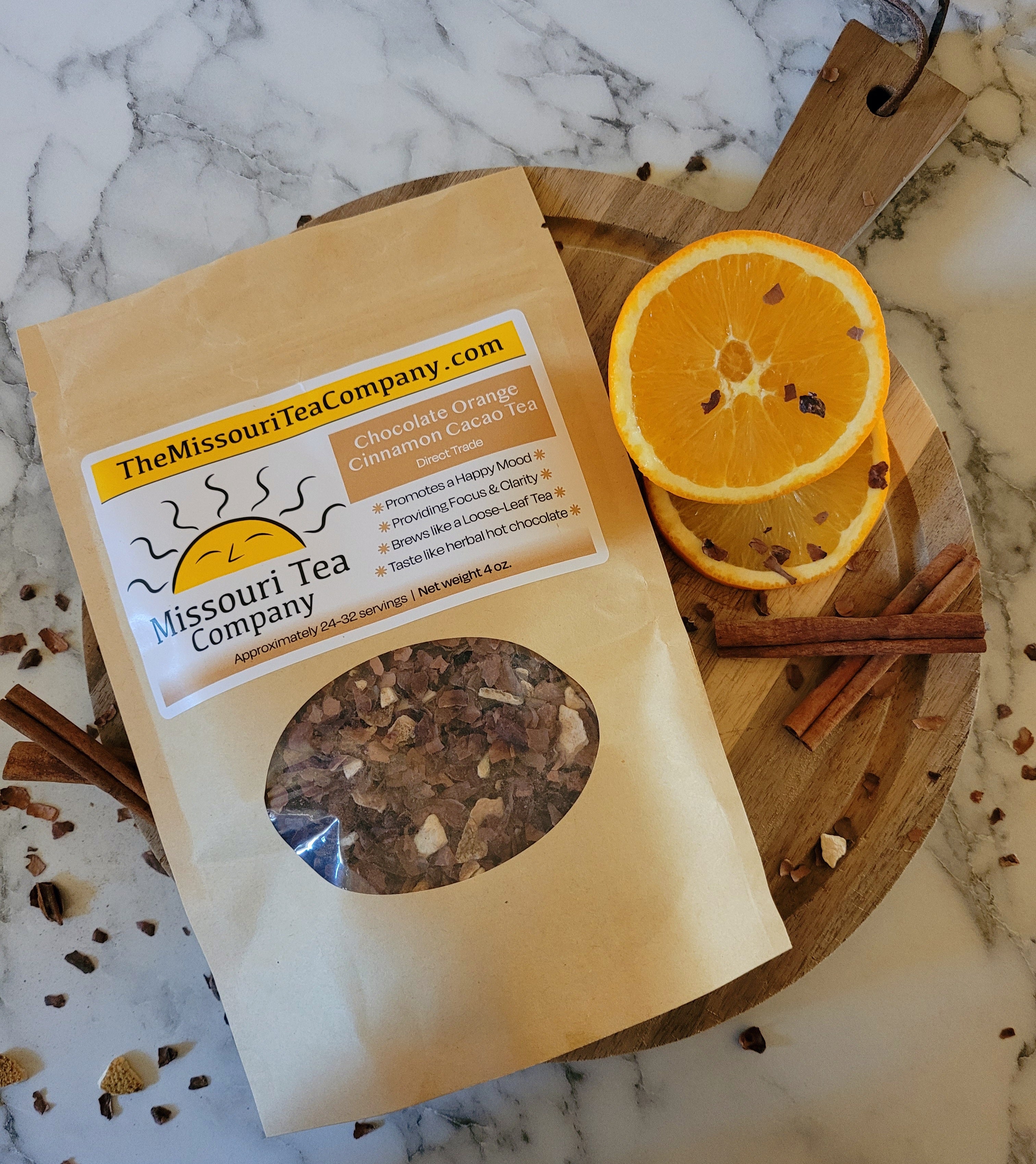 Chocolate, Orange, Cinnamon, Cacao Tea YUM YUM! – The Missouri Tea