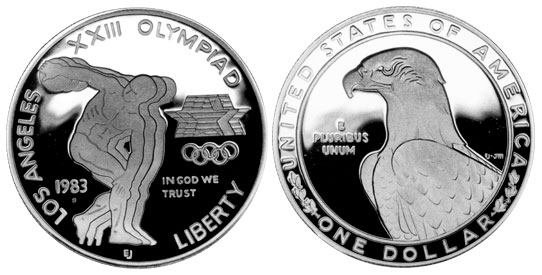 1983 Olympic Silver Dollar Commemorative Coin