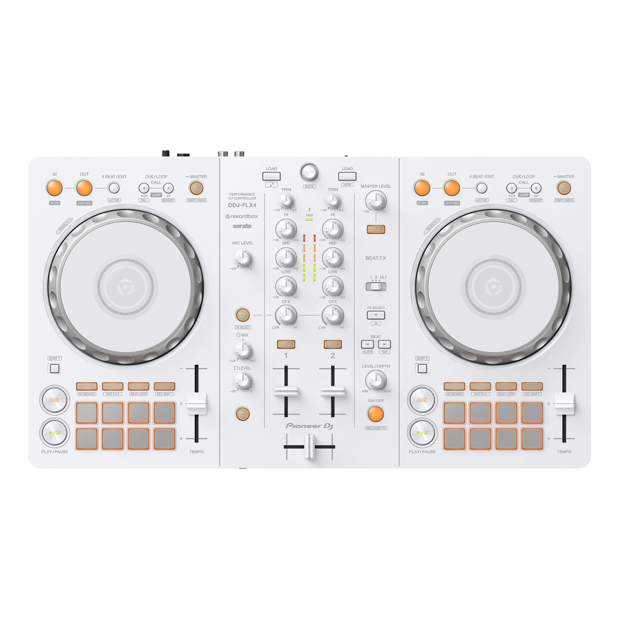 Pioneer DJ DDJ-FLX4-W DJ Controller- White Finish