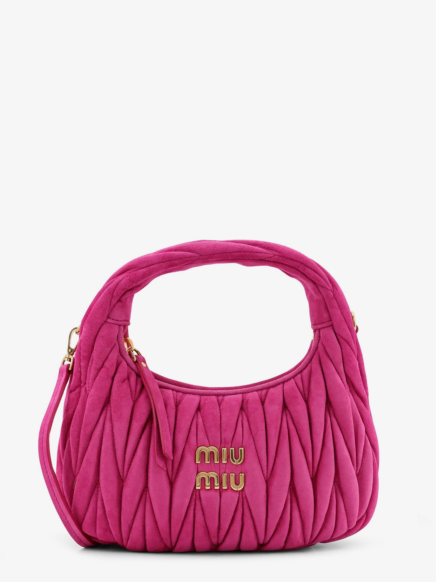 Wander matelassé suede shoulder bag MIU MIU - Nugnes1920