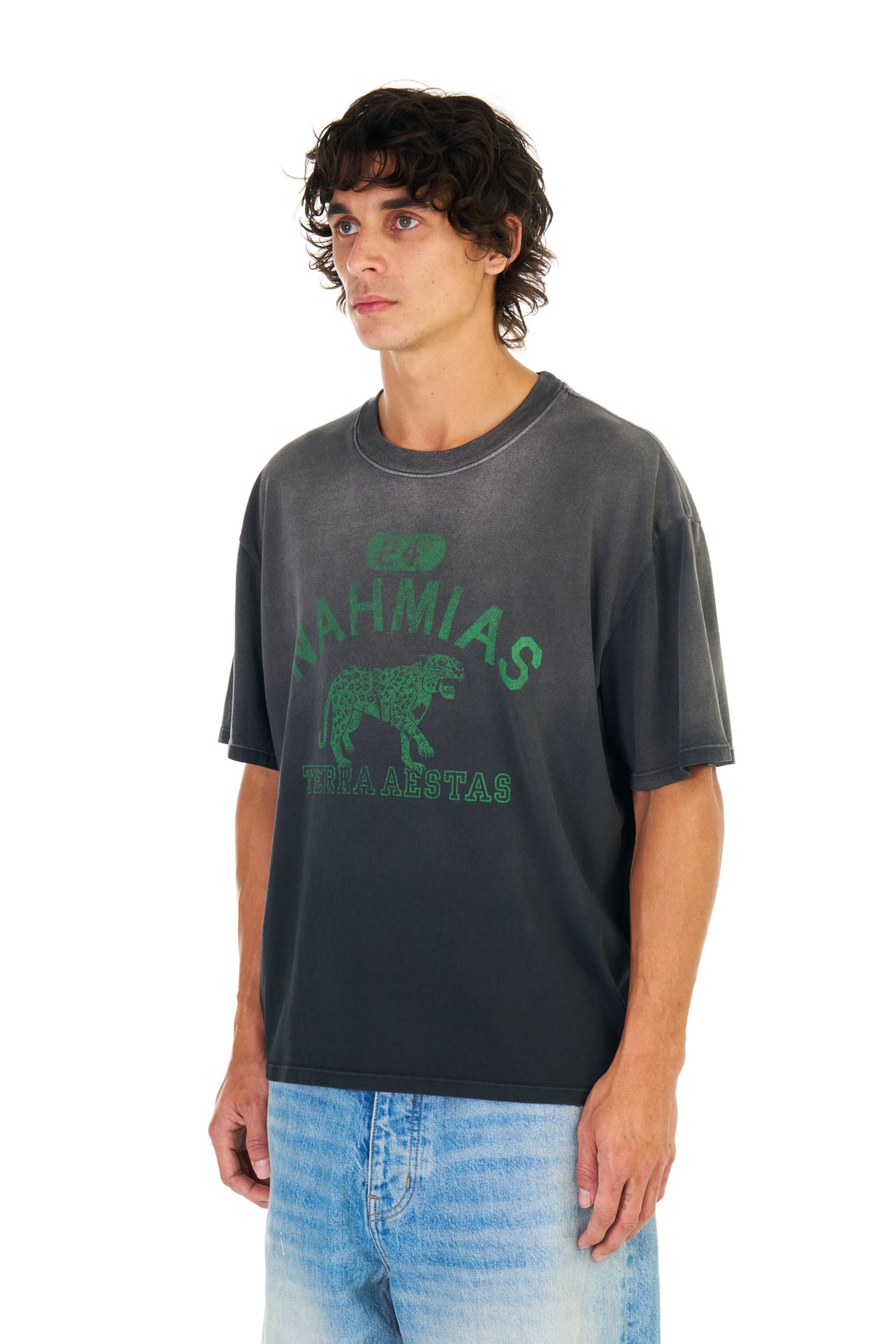 Terraestiva Boxy T-shirt Worn Black – NAHMIAS