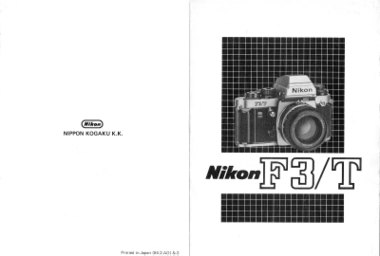 Nikon F3/T F3チタン 外箱/説明書付き Nikon F3/T F3チタン 外箱/説明