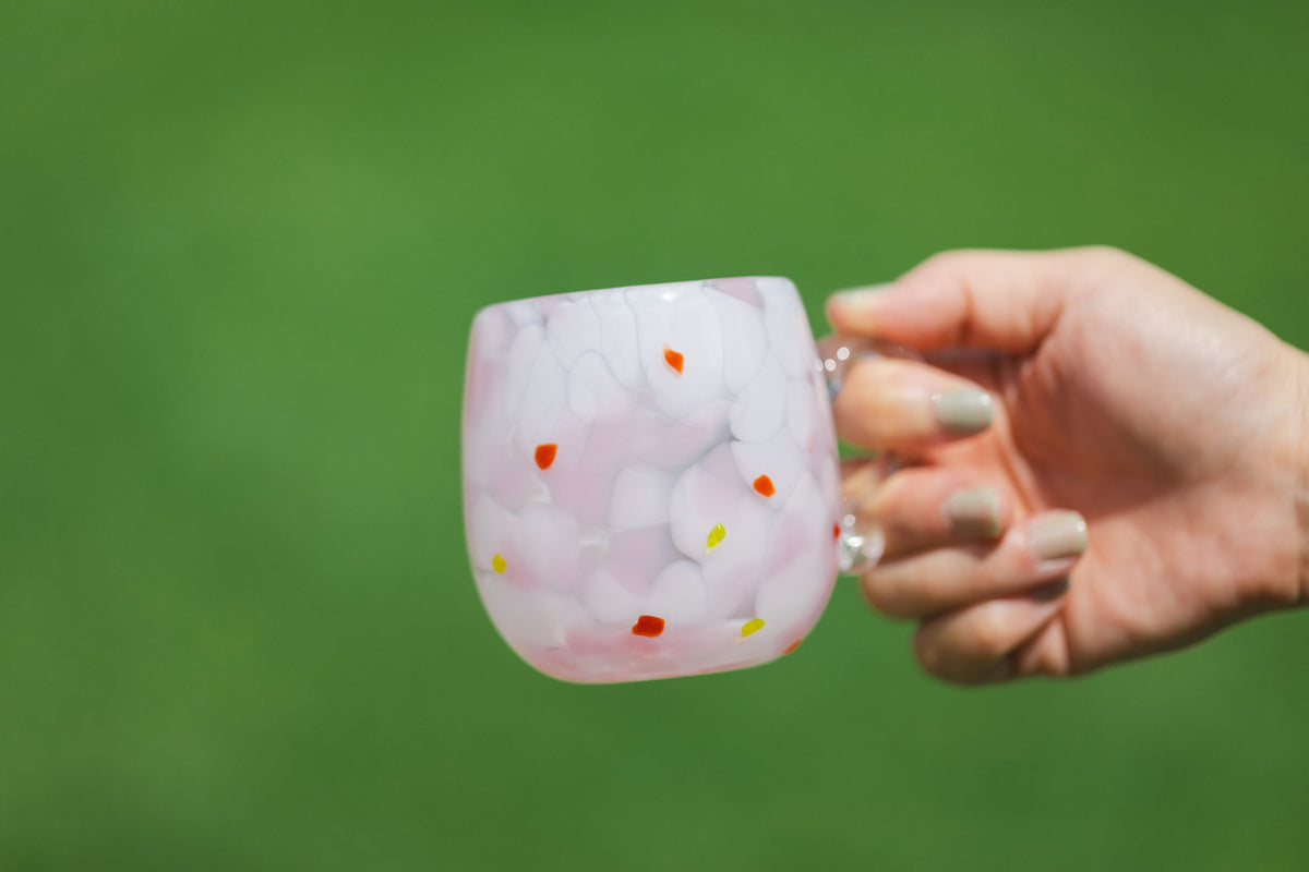 琉球ガラスの海風 花あかり たるグラス 取っ手付き オンラインストア