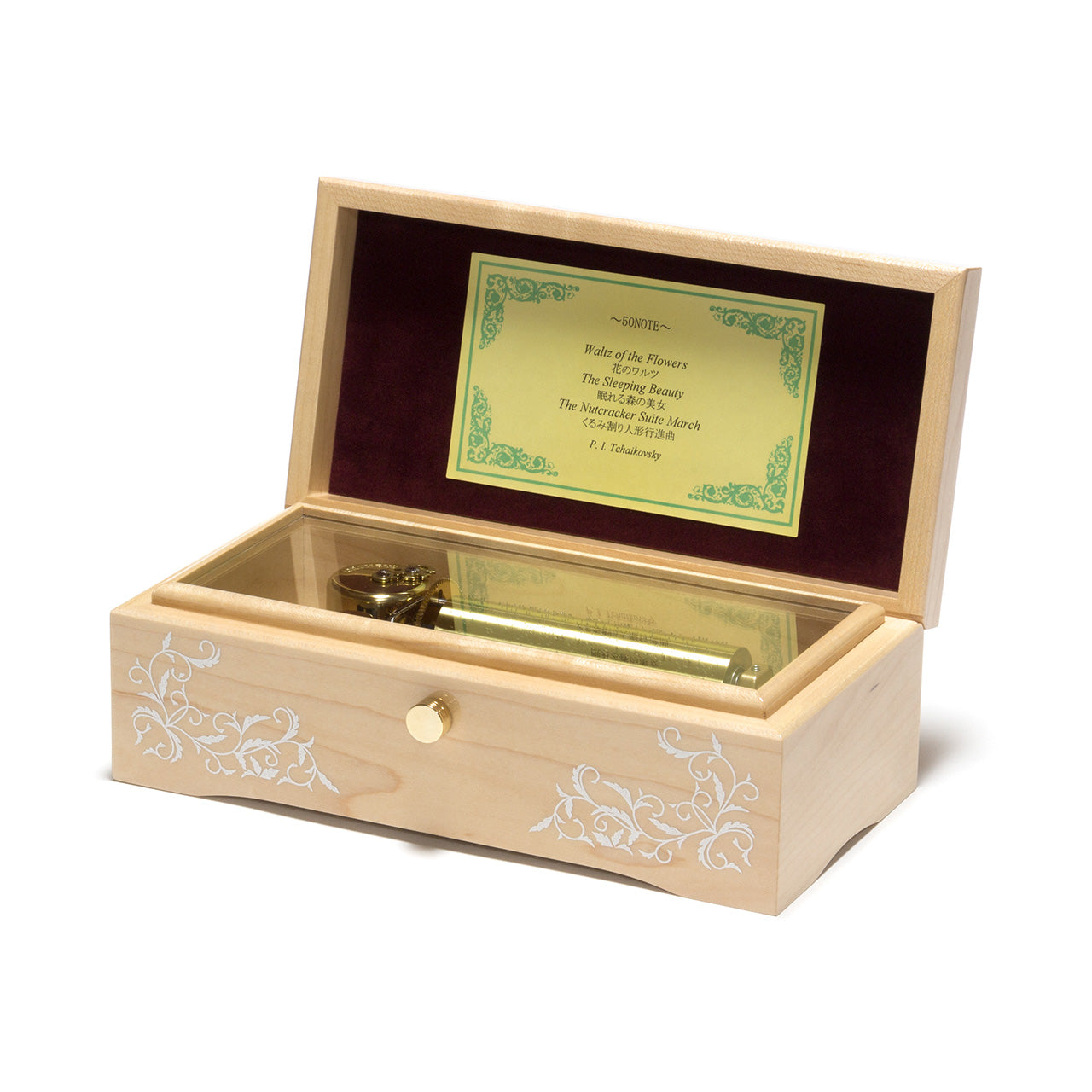 曲が選べる・誕生日に人気】50弁 鏡面仕上げ メープル｜高級仕上げ