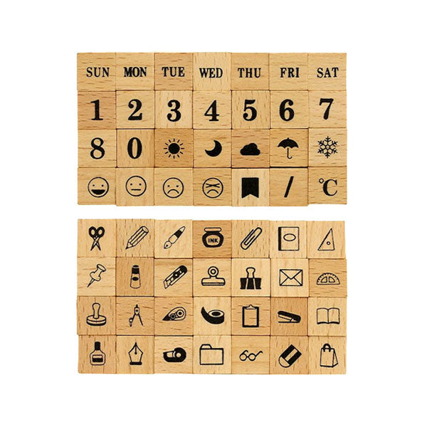 プチ文字スタンプ 大 [全2種類] こどものかお 403-1234-01* *ネコポス