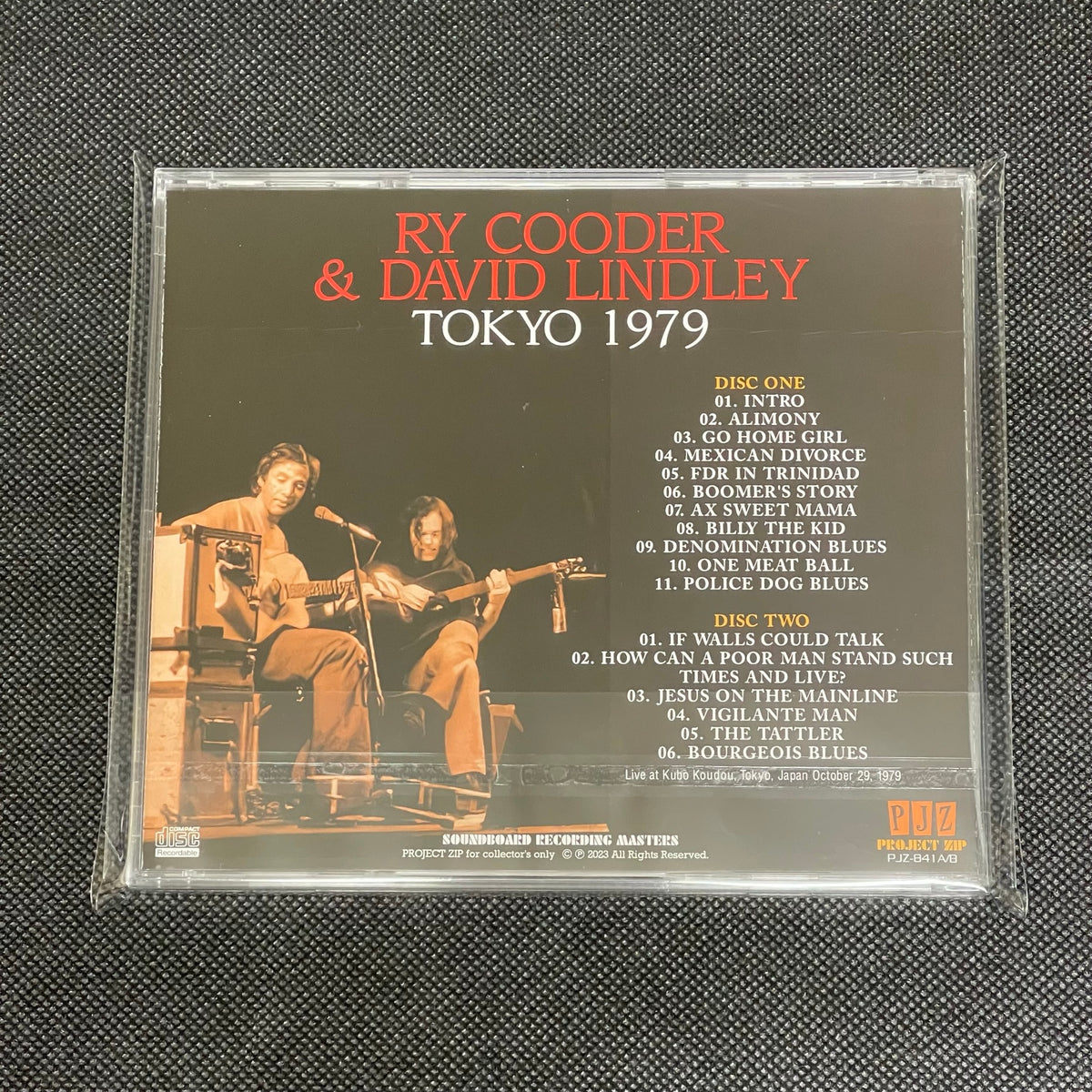 RY COODER and DAVID LINDLEY - TOKYO 1979 – Acme Hot Disc