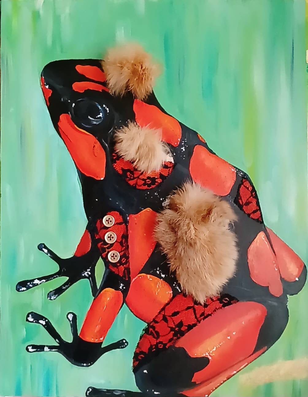 カエルの成長と勇気を描く｜街角ファッション⑤「新しい自分」アート