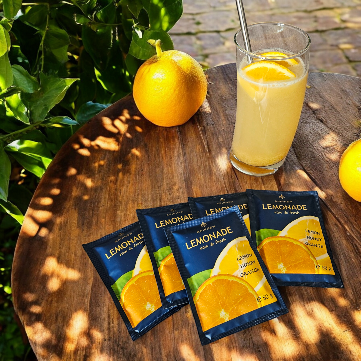 Lemonade Apiphen Orange Lemon Honey RAW pack of 5x50g sachets SWISS