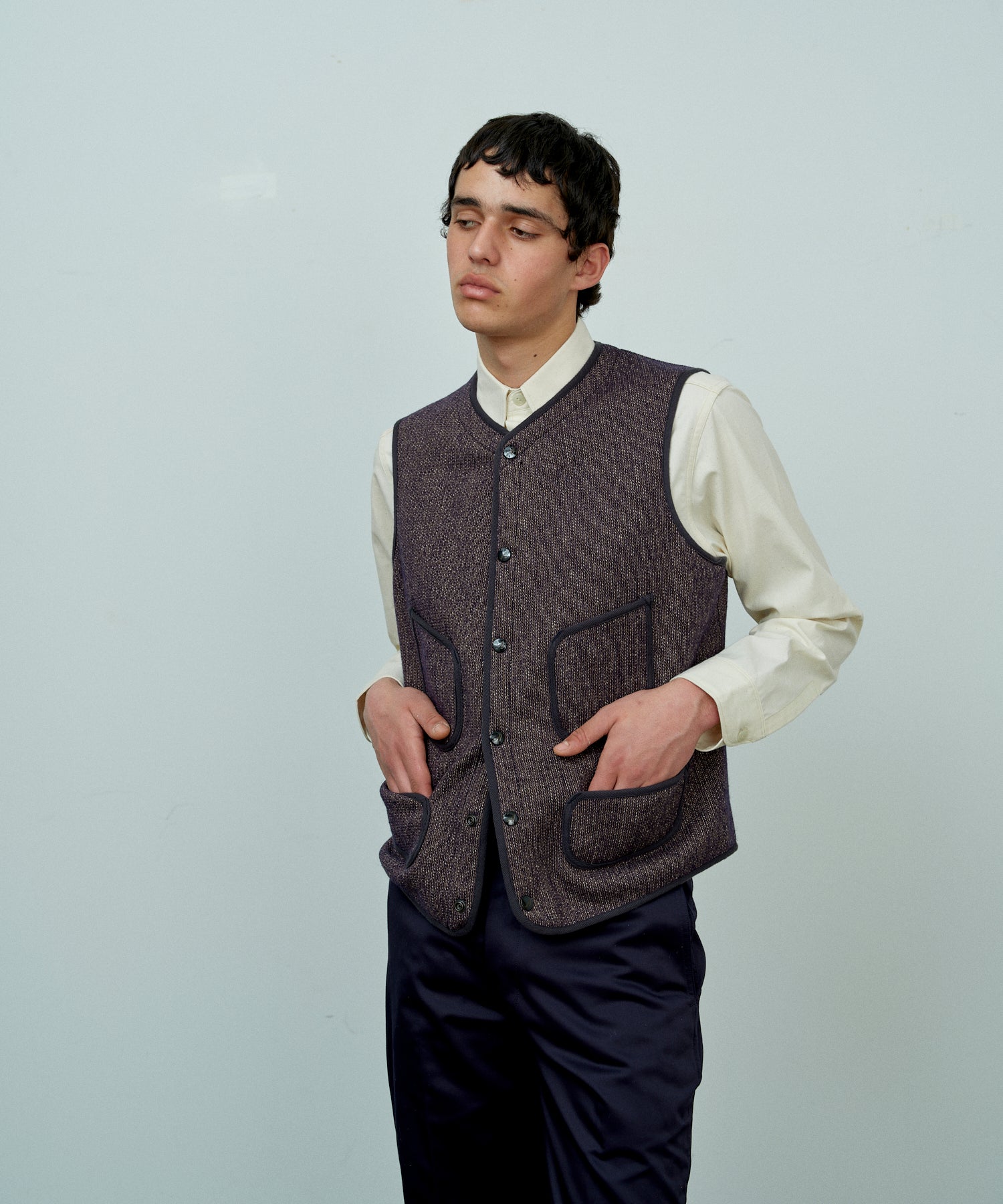 RESTOCK 】ANATOMICA BEACH CLOTH VEST / SALT&PEPPER – A'r11551