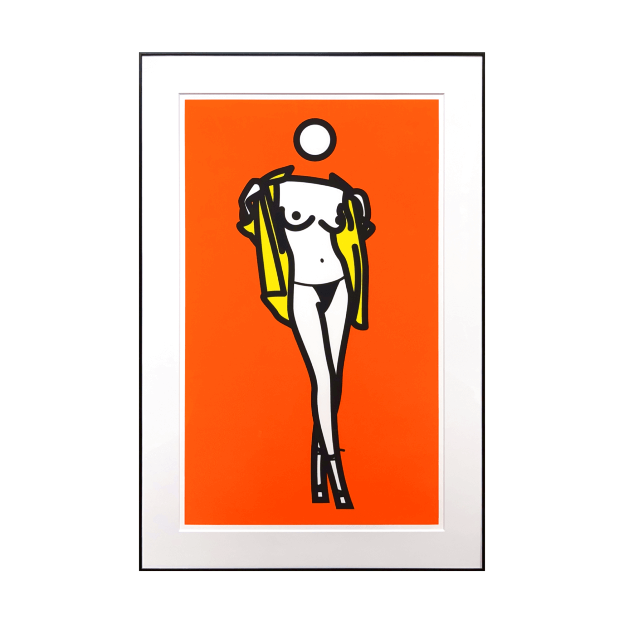 ジュリアン・オピー (Julian Opie)「Woman taking off man's shirt