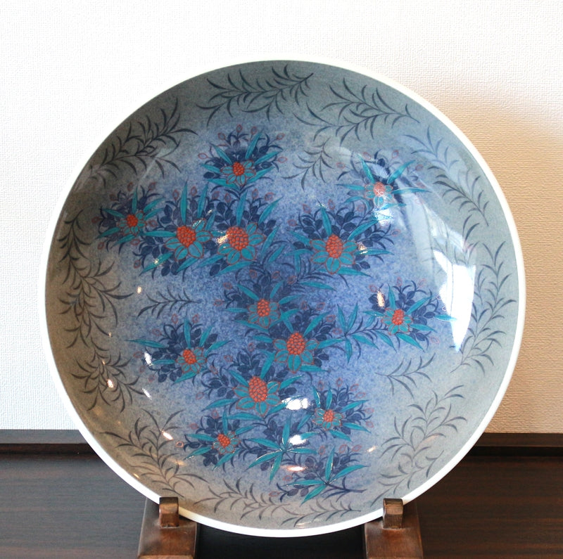 23397 人間国宝 13代今泉今右衛門 (色絵吹重ね珠樹文額皿) – アート飛田