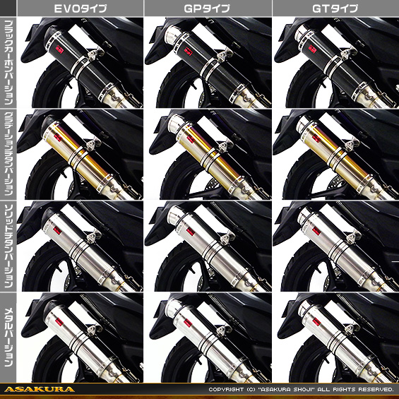 浅倉商事：TMAX【 SJ08J 】用 TTRタイプマフラー GPタイプ ブラック