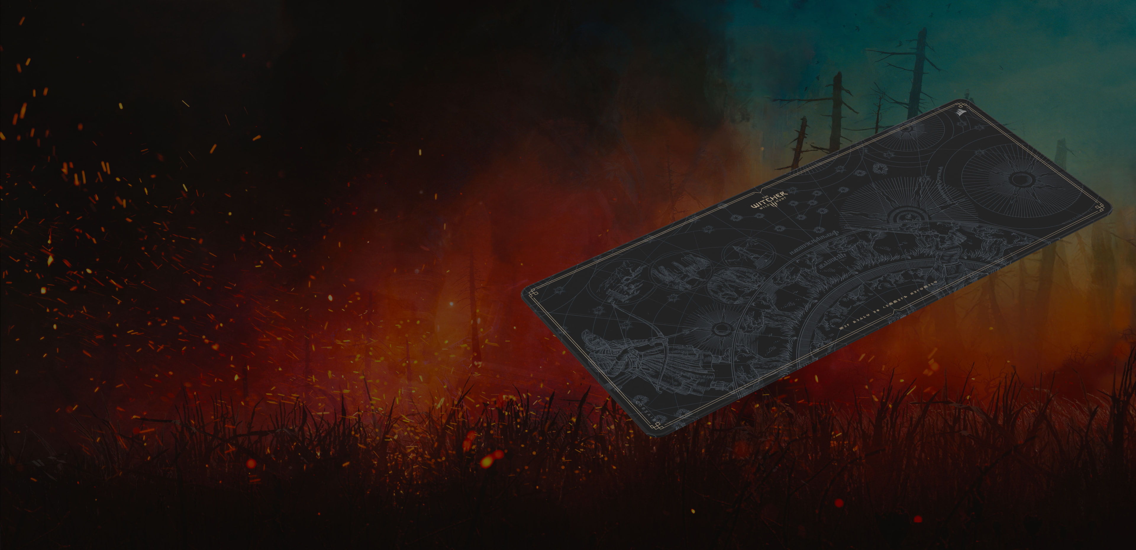 MM300 2XL Anti-Fray Cloth Gaming Mouse Pad - Witcher 3: Wild Hunt