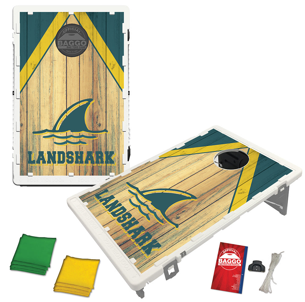 Margaritaville LandShark Plank Baggo Bean Bag Toss Portable 2x3