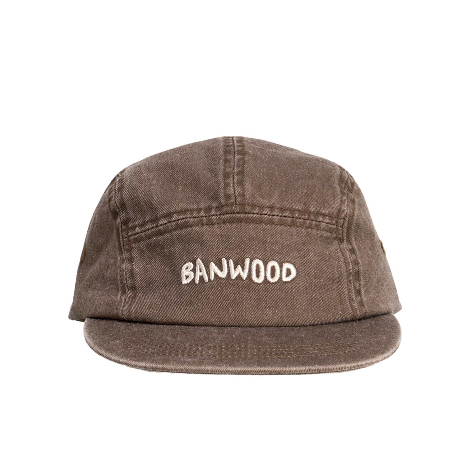 Washed 5 Panel Cap - Brown | Banwood