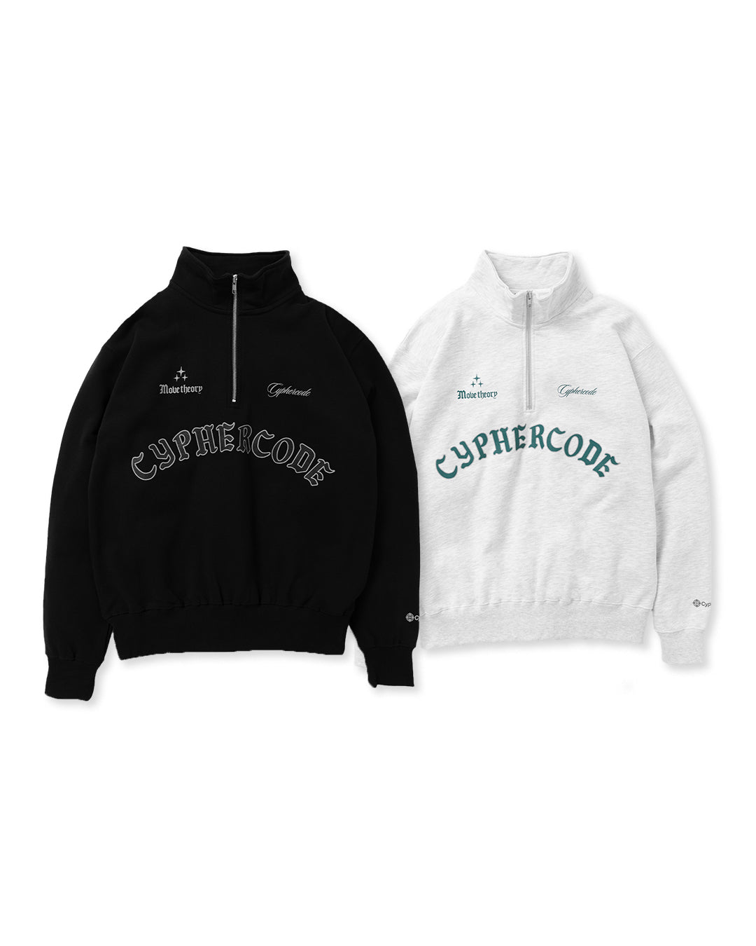 ARCH LOGO HALF ZIP SWEAT – Cyphercode