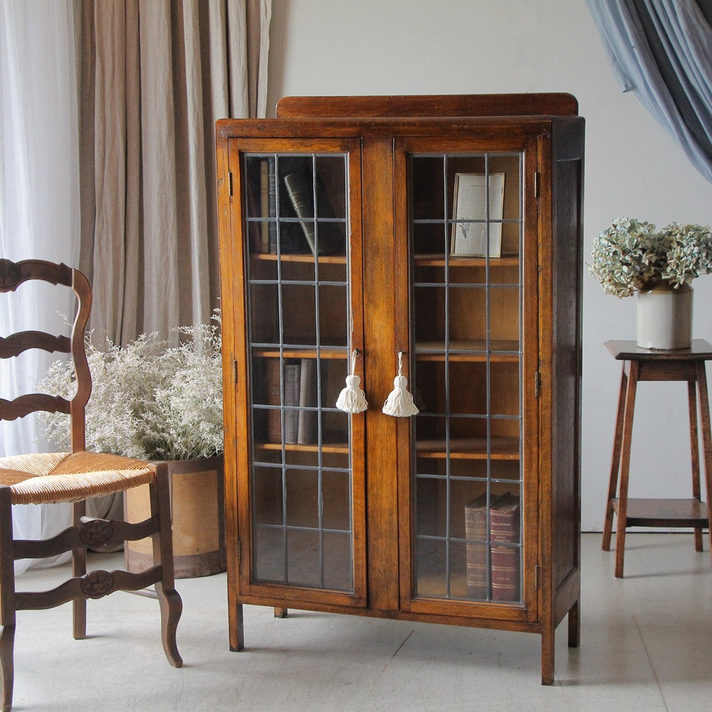 1930年代オーク材（高さ127.5cm）ブックケース（本棚） イギリス