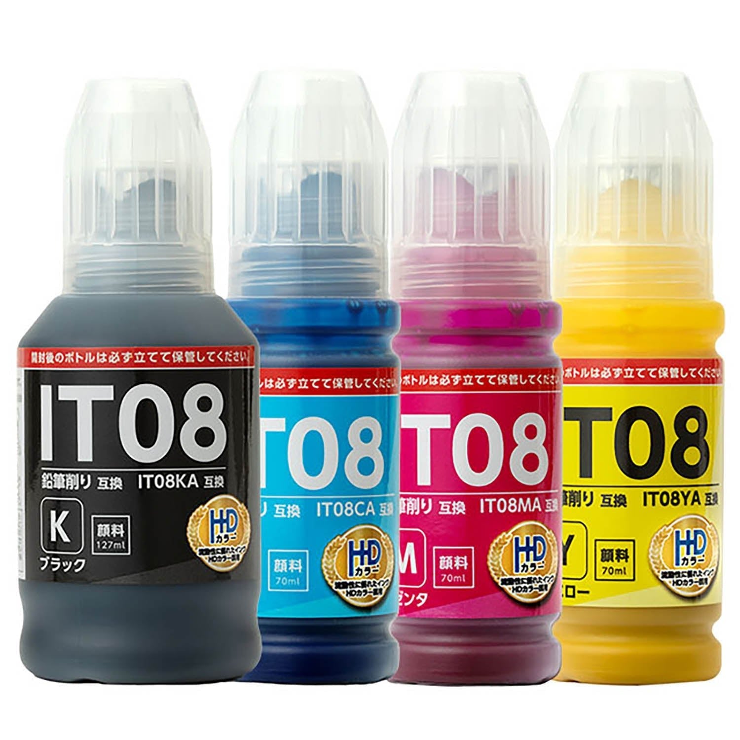 エプソン用 IT08 (えんぴつ削り) 互換インクボトル 4色セット – インク