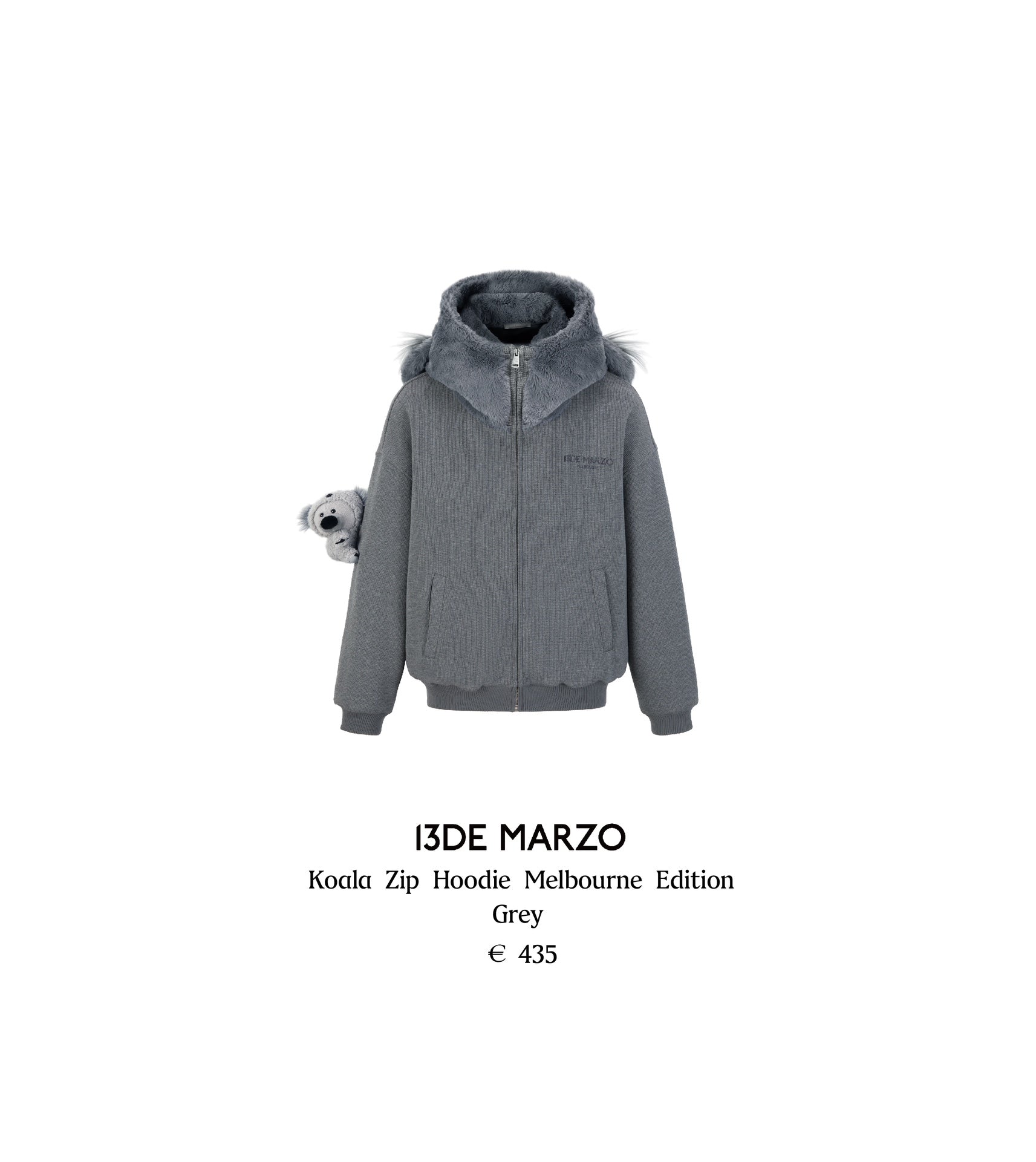 13DE MARZO Koala Zip Hoodie Melbourne Edition – CHUUI_Collection