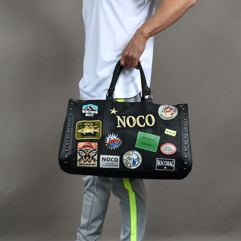 ワッペン&スタッズデザイン大容量2WAYボストンバッグ(CG-AB2612