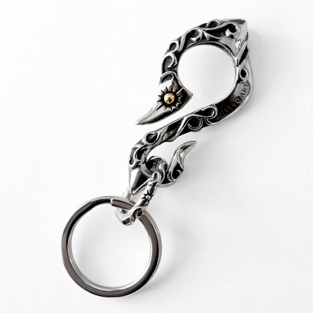 DAYSART シルバープラスキーフック キーホルダー ベルトループ kh048