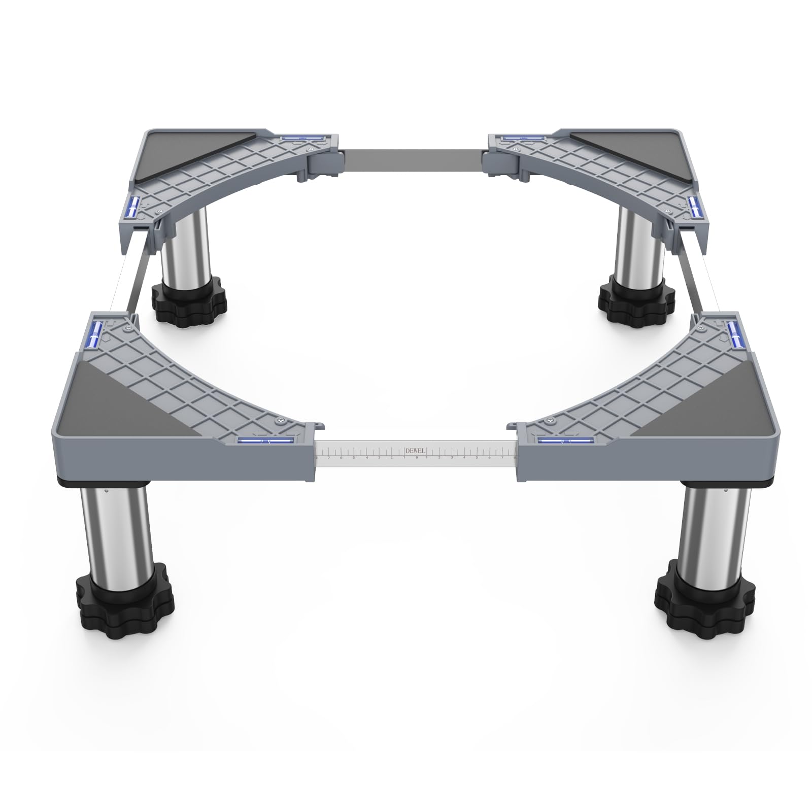 DEWEL 洗濯機・冷蔵庫かさ上げ台 高さ調整18〜21cm 防振・昇降式