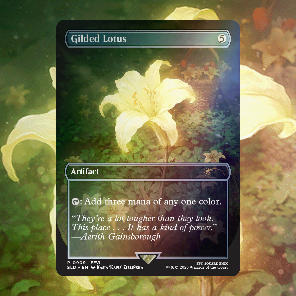 MTG FF 金粉の水蓮 Secret Lair プロモカード 英語 金粉の水蓮 (Gilded