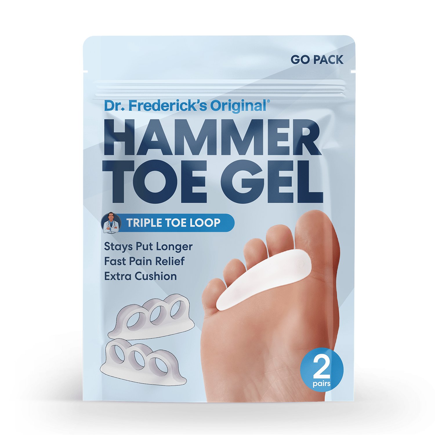 Triple Loop Hammer Toe Relief Gels - 2 Pairs – Dr. Frederick's