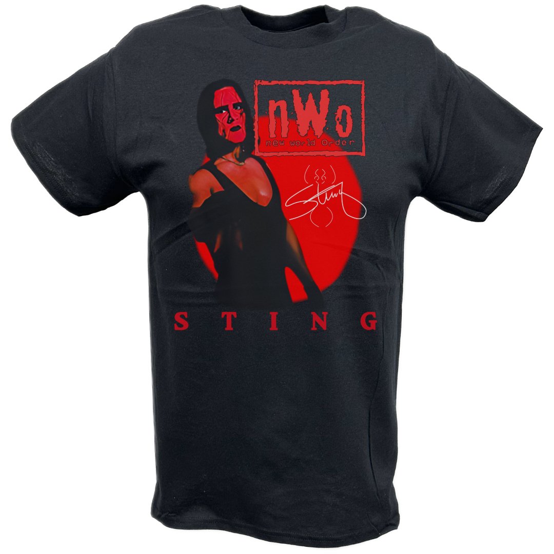 Sting Red nWo Painted Face Black T-shirt – Extreme Wrestling Shirts