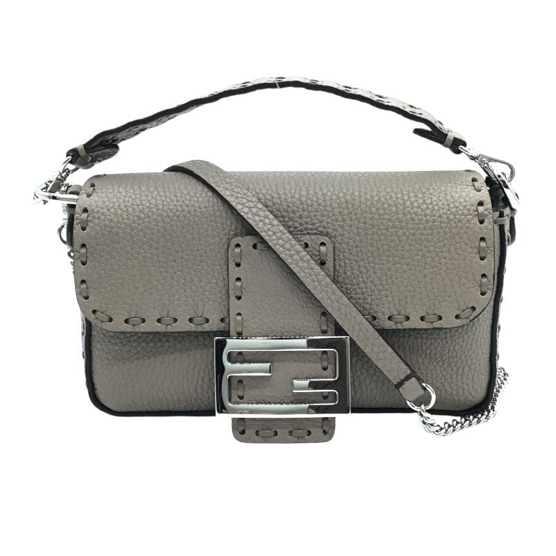 フェンディ FENDI セレリア バケットミニ 8BS017 グレー×SV金具 レザー