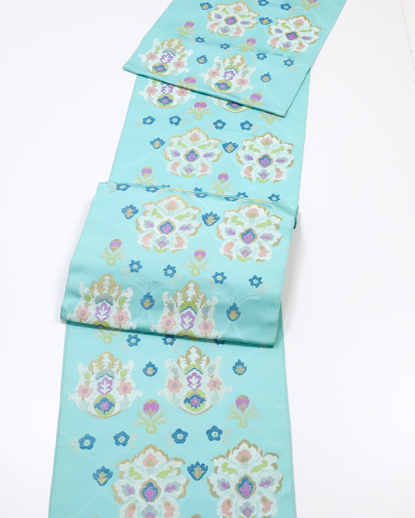 帯屋捨松 装飾花段文 九寸名古屋帯 – EMON