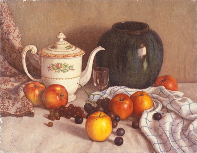 高島野十郎「ティーポットのある静物」 | 福岡県立美術館