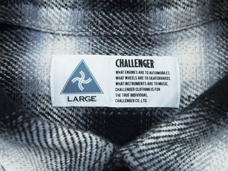 CHALLENGER 'L/S CHECK WORK SHIRT'オンブレ チェック ネルシャツ