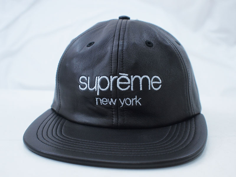 Supreme 'Leather Classic Logo 6 Panel Cap'レザーキャップ