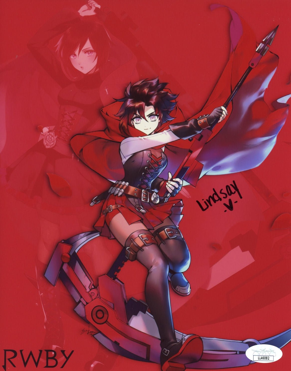 Lindsay Jones RWBY 8x10 Signed Photo JSA Certified Autograph