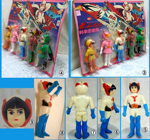 ソフトビニール人形ポピー科学忍者隊ガッチャマンII5点セット