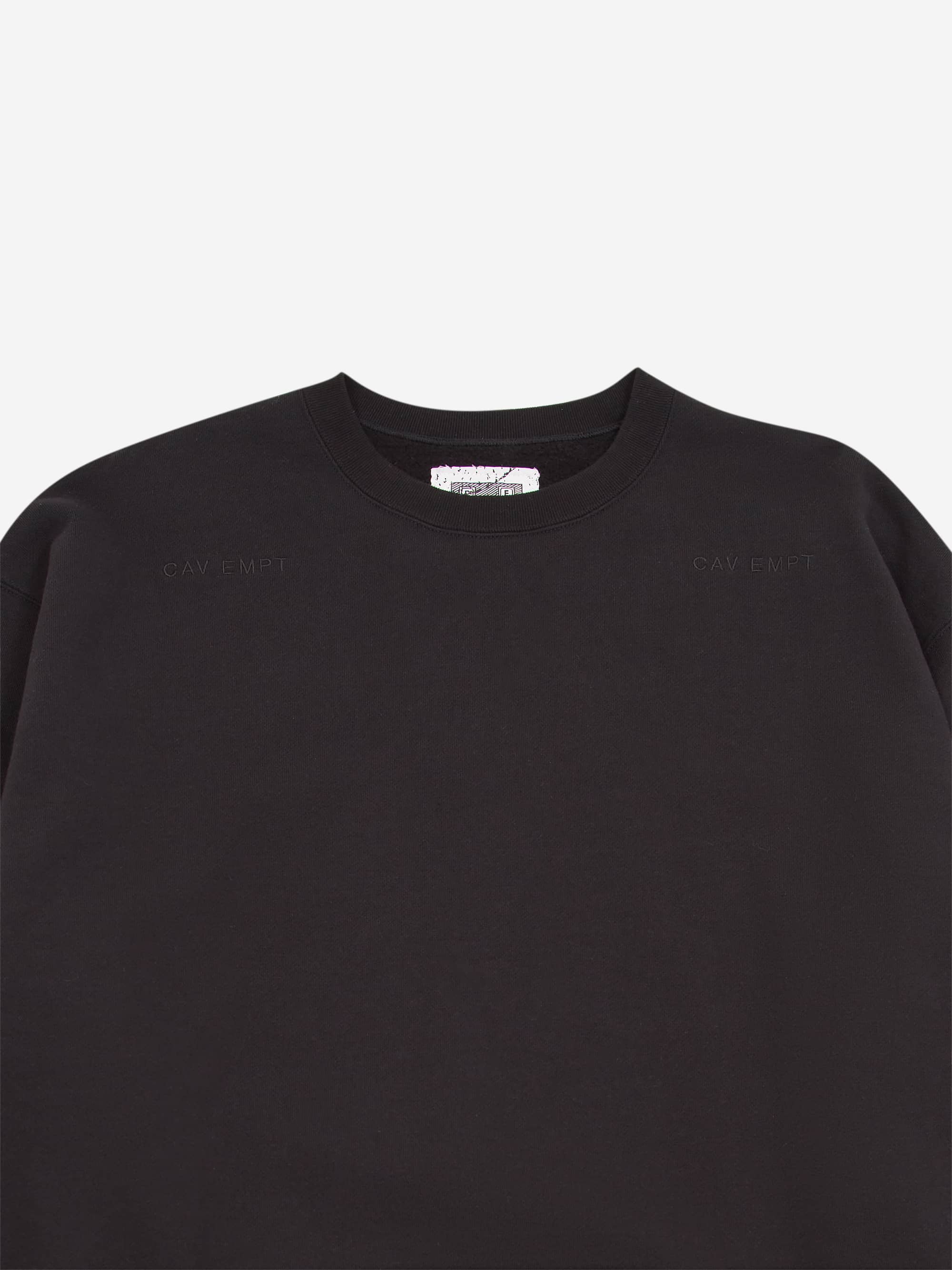 C.E Cav Empt Solid Loose Crew Neck - Black – Goodhood