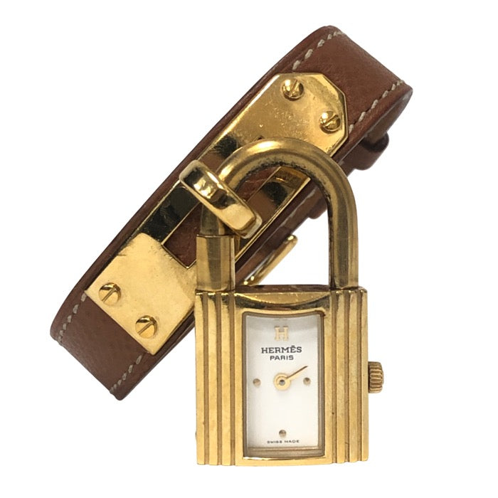 HERMES エルメス ケリーウォッチ 腕時計 ゴールド ブラウン OZ刻印