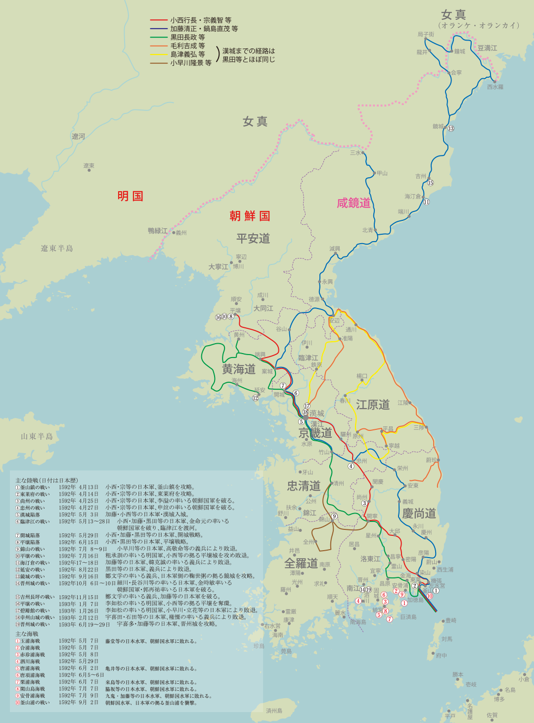 文禄・慶長 : 日本軍の合戦・進軍 | 肥前名護屋城 - 名護屋城って