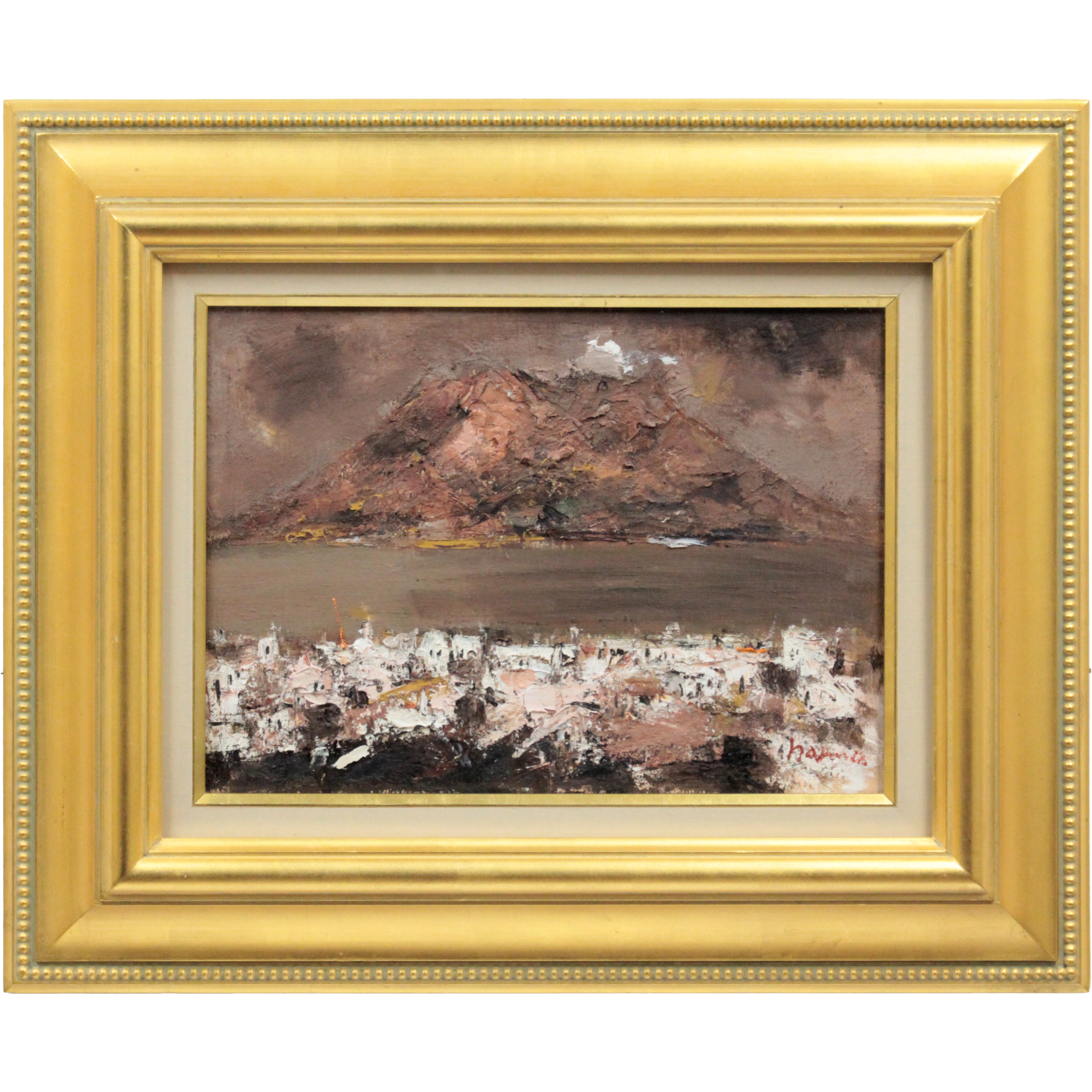 友成晴雄 『桜島』 油彩画 - 北海道画廊