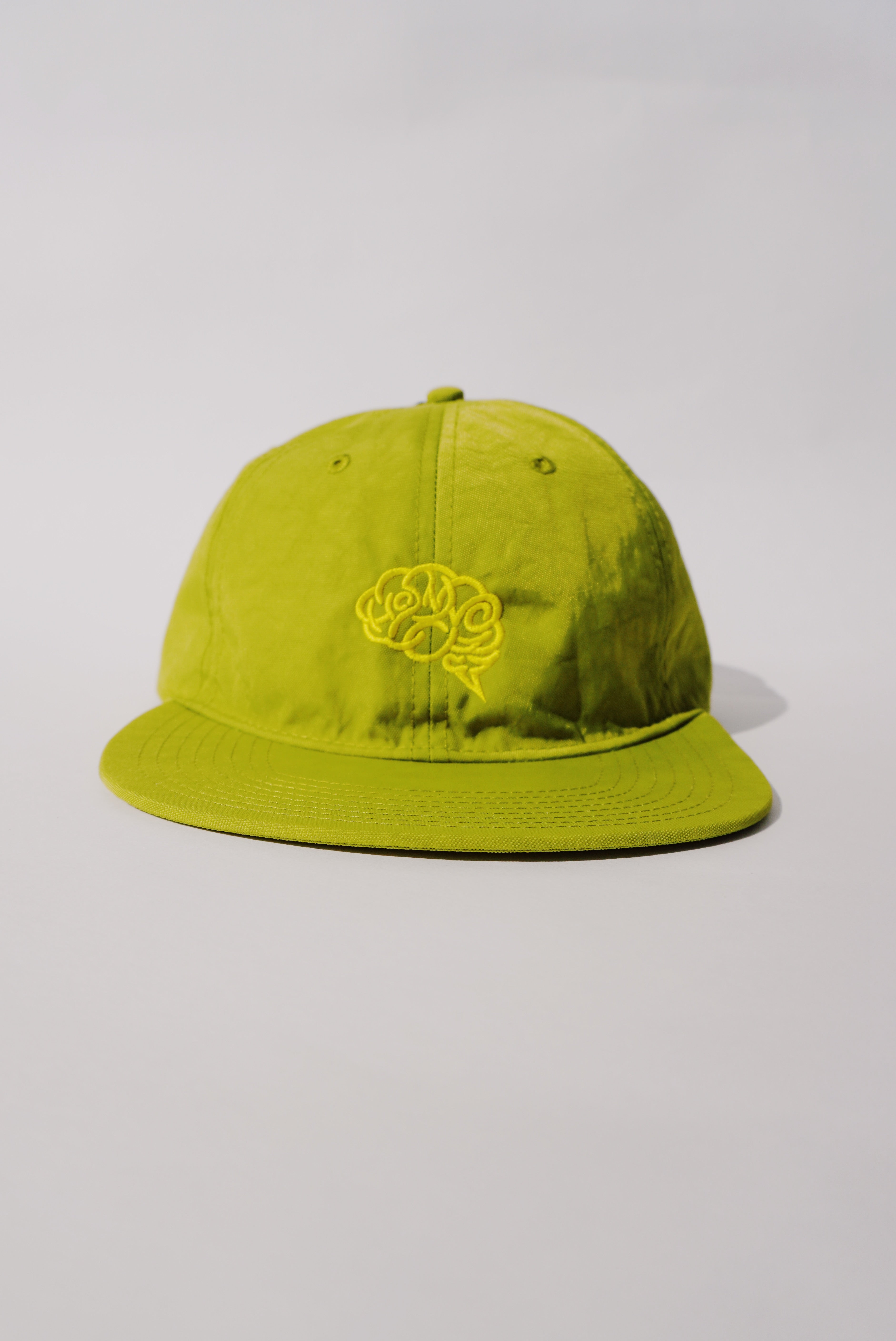 BRAIN NYLON FLAT-VISOR CAP(LIME GREEN) – HONNO PARK