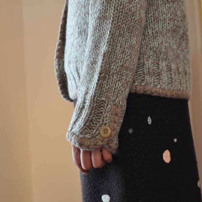 ミナペルホネン mist ニットカーディガンmint・gray | Lin total