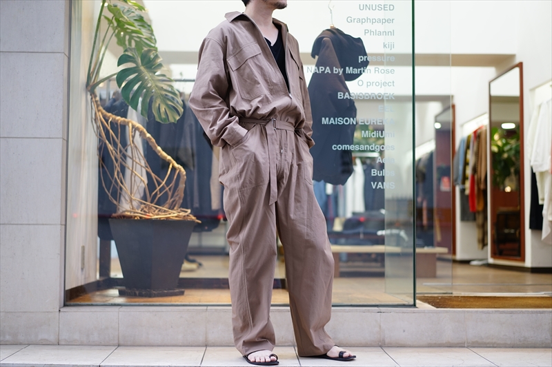 AURALEE(オーラリー)の新作、Finx Hard Twist Gabardine Jumpsuitのご