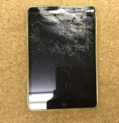 iPad Mini 液晶修理 凹み、歪みの補修