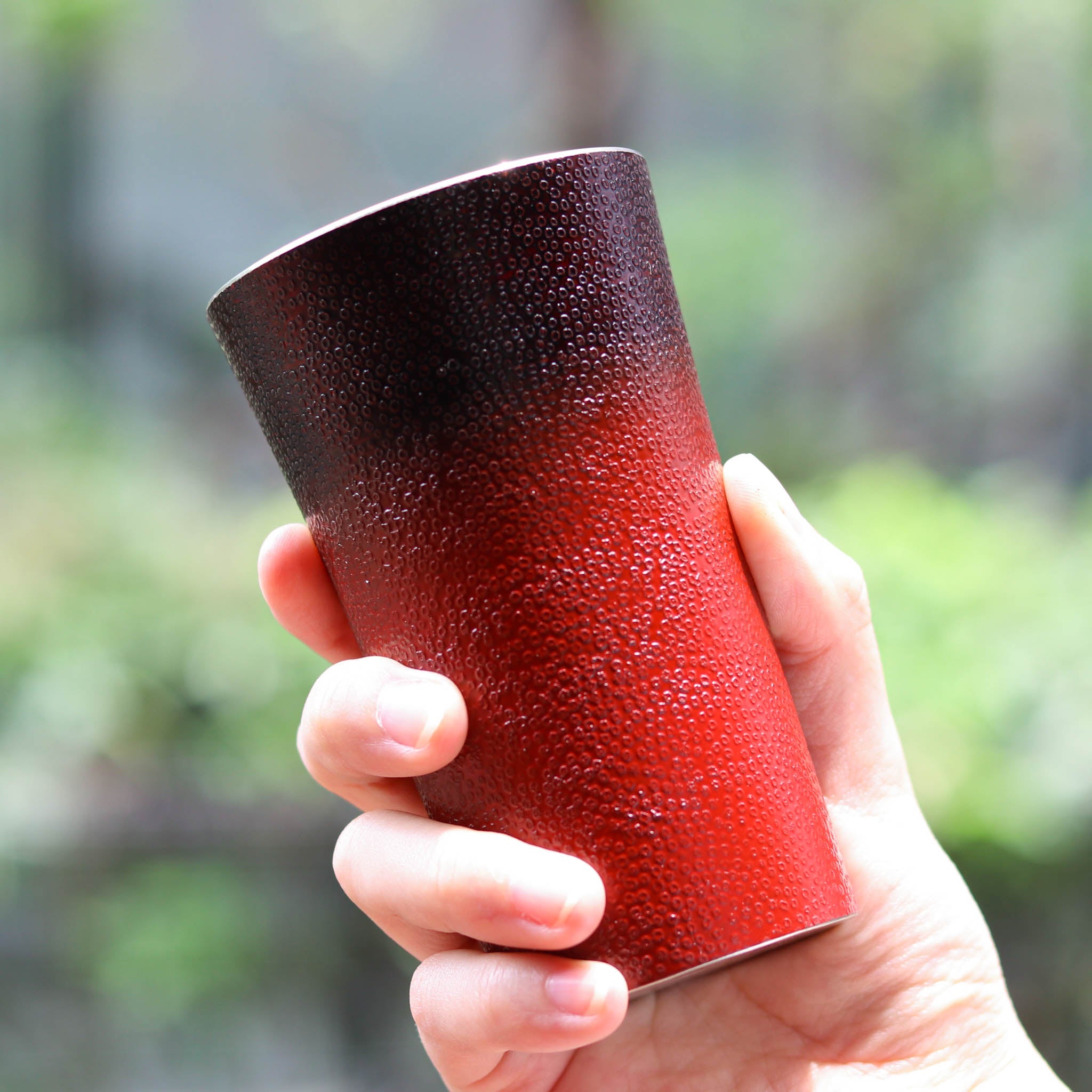 大阪浪華錫器 タンブラー | 津軽仕上げ 微粒面 | 黒 | 大阪錫